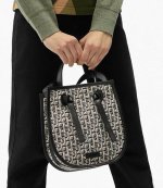 Logo Grey Bucket Bag