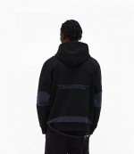 Panel Black Hoodie