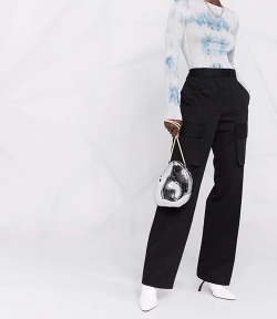 High-Waisted Straight-Leg Trousers