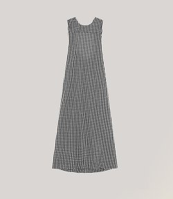 Chechered Seersucker Black & White Maxi Dress