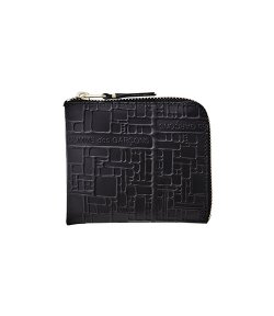 Embossed Logotype Black Wallet