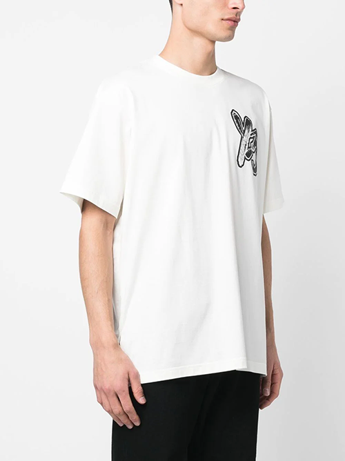 Y-3 White Brush GFX SS Tee