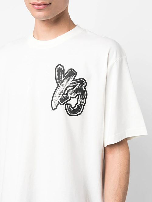 Y-3 White Brush GFX SS Tee