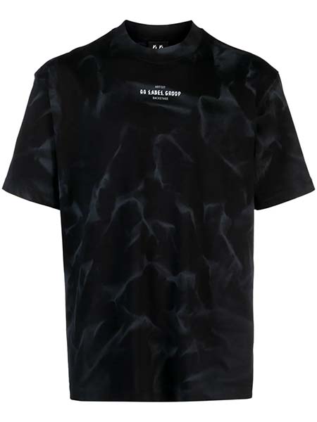 Black Smoke Effect Tee Jersey