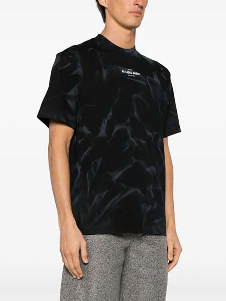 Black Smoke Effect Tee Jersey