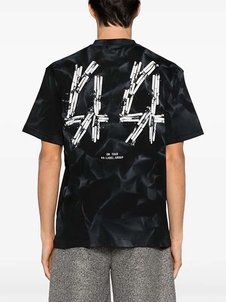 Black Smoke Effect Tee Jersey