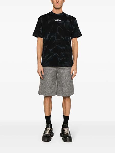Black Smoke Effect Tee Jersey
