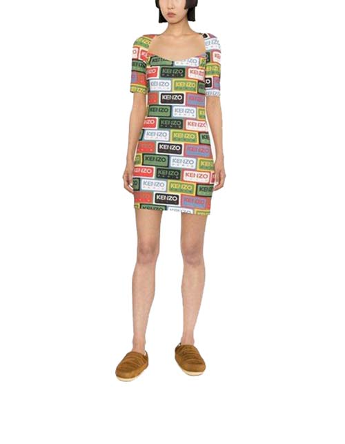 Kenzo Paris Label Mini Dress