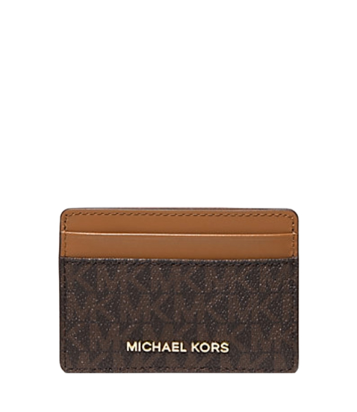 Logo Card Case Brown