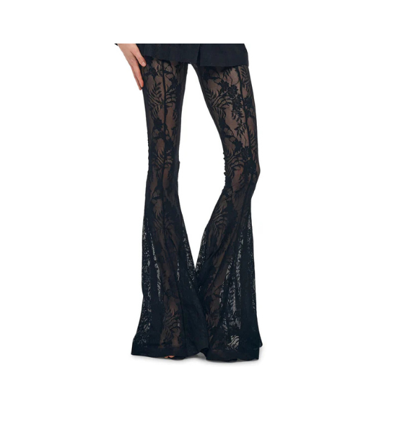 Black Fishtail Pants Without Waistband