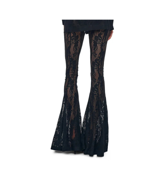 Black Fishtail Pants Without Waistband