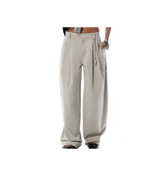 Mid-Rise Trouser W/Chain