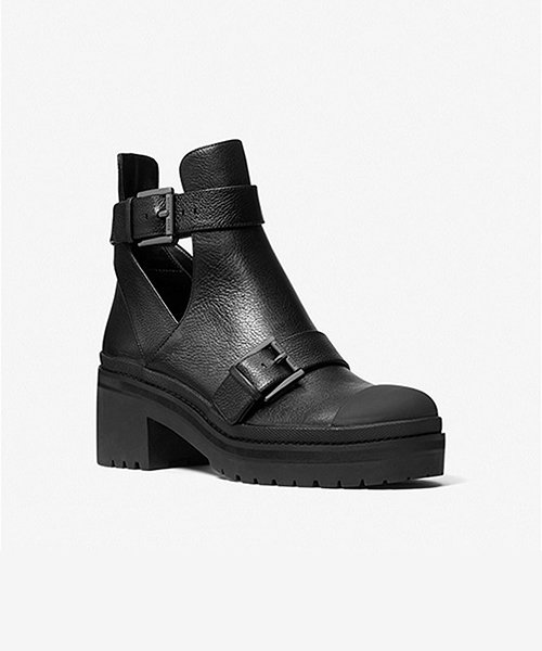 Corey Black Leather Ankle Boot