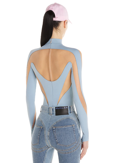 Light Blue Nude Bodysuit