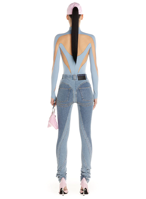 Light Blue Nude Bodysuit