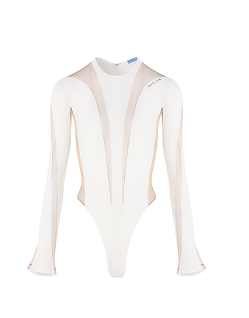 White Nude Bodysuit
