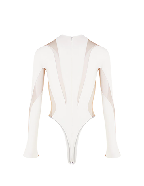 White Nude Bodysuit