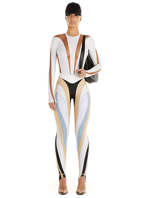 White Nude Bodysuit
