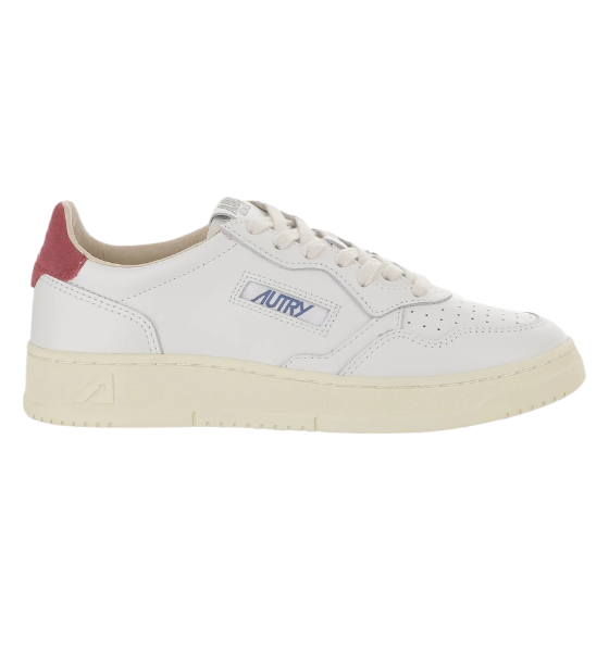 White/Red Leather Medalist Low Man