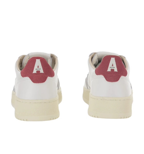 White/Red Leather Medalist Low Man