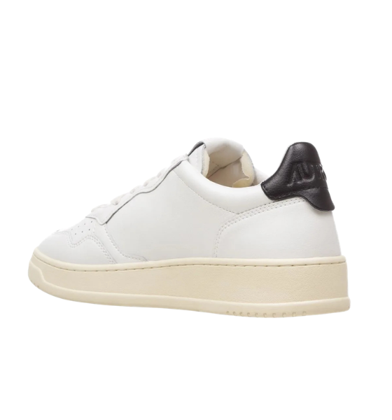 White/Black Leather Medalist Low Man