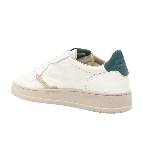 White/Dark Green Leather Medalist Low Man
