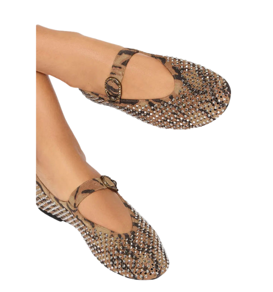 Brown Camel Suede Mayfair Ballet Flat