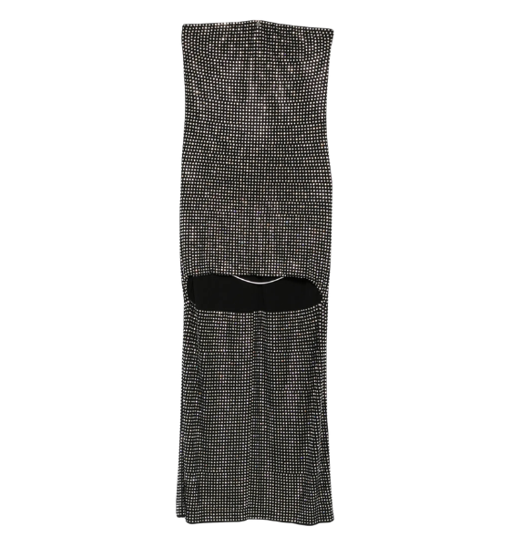Black High-Low Strapless Dress W/ Allover Hotfix