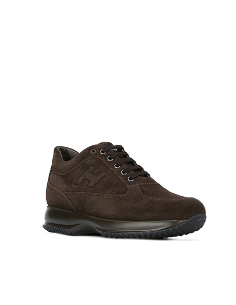 HOGAN BROWN SUEDE INTERACTIVE UOMO H RILIEVO