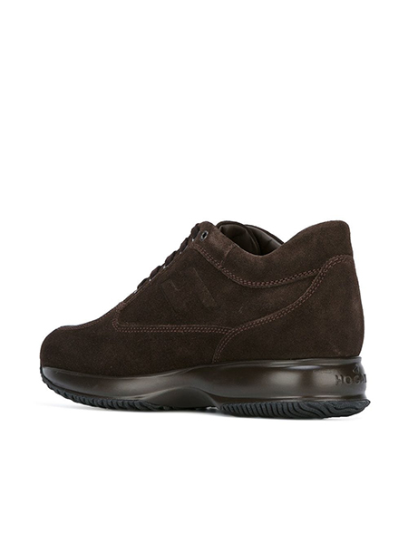 HOGAN BROWN SUEDE INTERACTIVE UOMO H RILIEVO