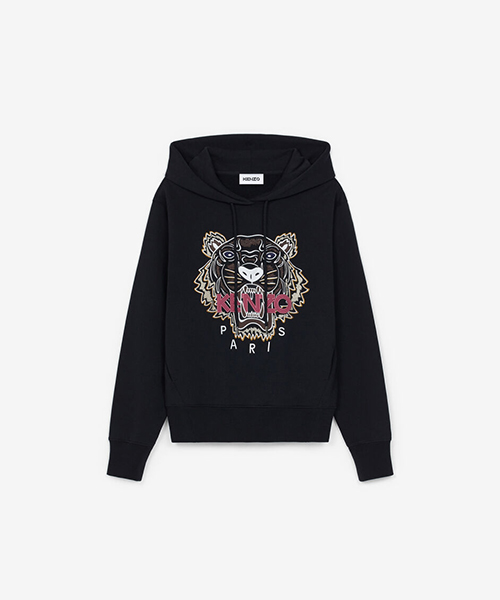 Tiger Black Hooded Sweatshirt