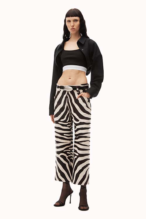 Tucked Shirt Bolero And Logo Elastic Top