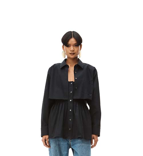 Smoked Cami With Cropped Shirt