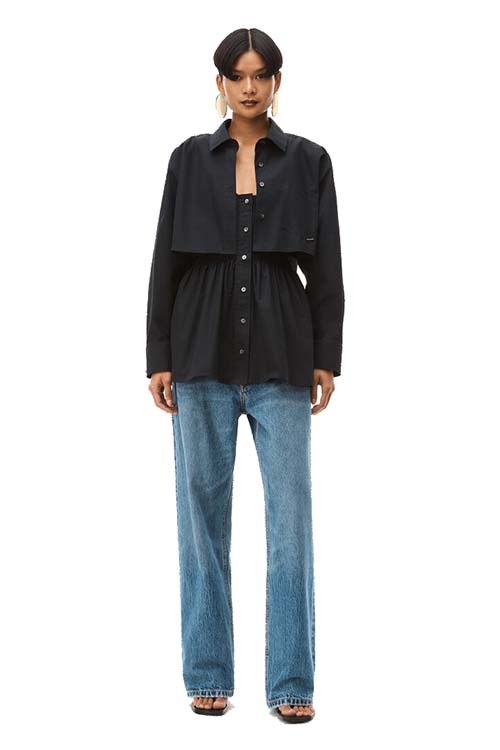 Smoked Cami With Cropped Shirt