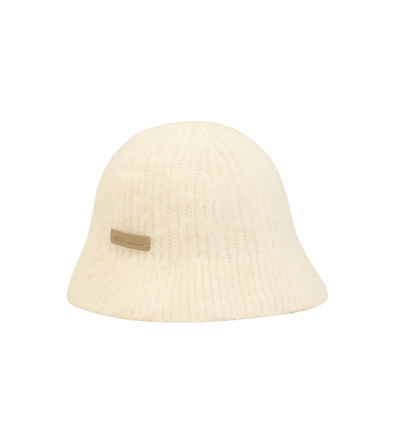 Ivory Mohair Blend Wool Ami Bucket Hat