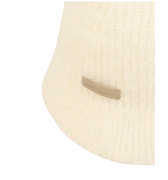 Ivory Mohair Blend Wool Ami Bucket Hat