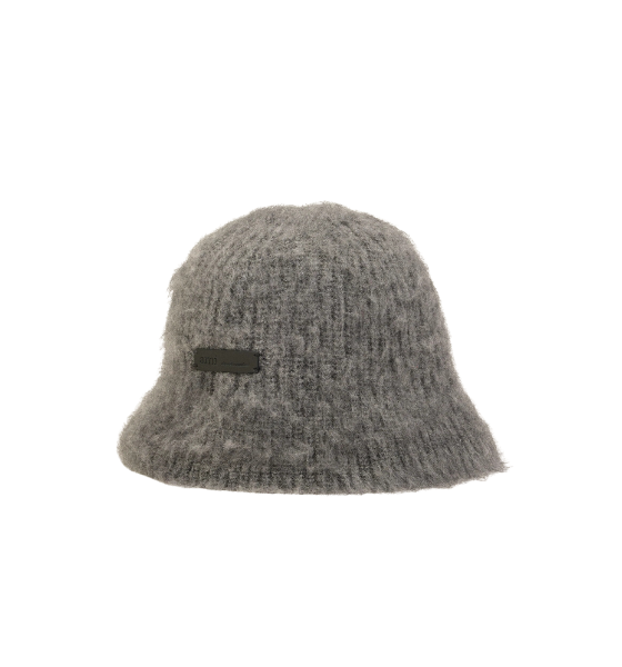 Anthracite Mohair Blend Wool Ami Bucket Hat