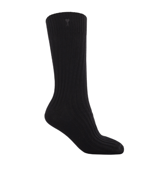 Black Three Pack Cotton Black Adc Socks