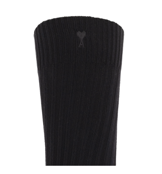 Black Three Pack Cotton Black Adc Socks