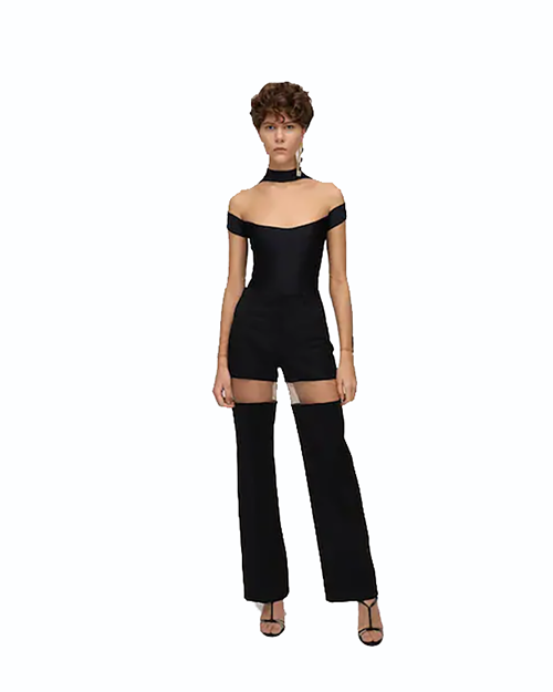Black Nude Bodysuit