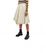 Asymmetric Logo Hem Skirt