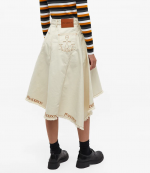 Asymmetric Logo Hem Skirt