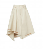 Asymmetric Logo Hem Skirt