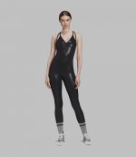 All-in-One Shiny Black Bodysuit