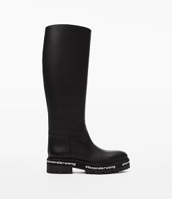 Sanford Riding Black Leather Boot Calf