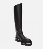 Sanford Riding Black Leather Boot Calf