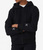 Sport 'Big X' Zipped Sweatshirt Black