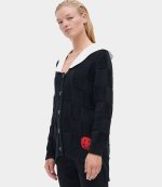 Poplin Collar Smiley Cardigan
