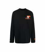 Light Blue Logo Black Shirt