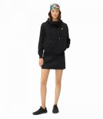 Hooded Cowl Neck Black Sweatshirt